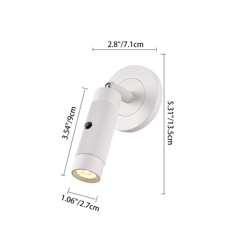 Scandinavian Aluminum Cylinder Round LED Wall Sconce Lamp