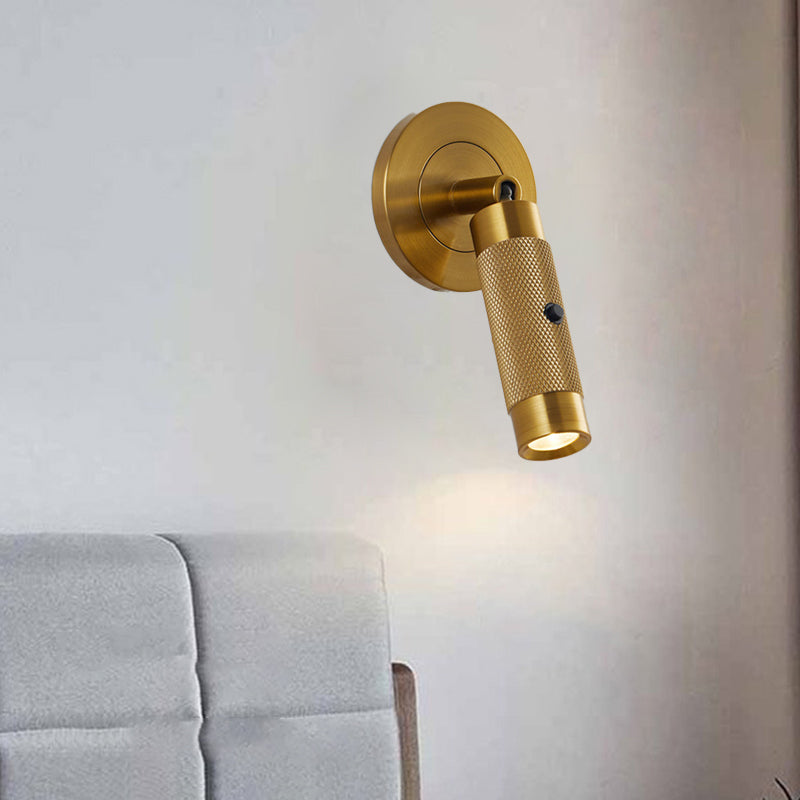 Scandinavian Aluminum Cylinder Round LED Wall Sconce Lamp