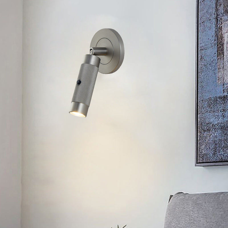 Scandinavian Aluminum Cylinder Round LED Wall Sconce Lamp