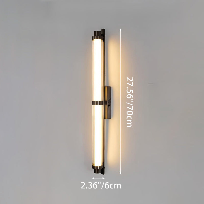Scandinavian Glass Rectangle Cylinder LED Wall Sconce Lamp
