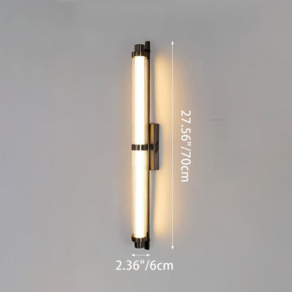 Scandinavian Glass Rectangle Cylinder LED Wall Sconce Lamp