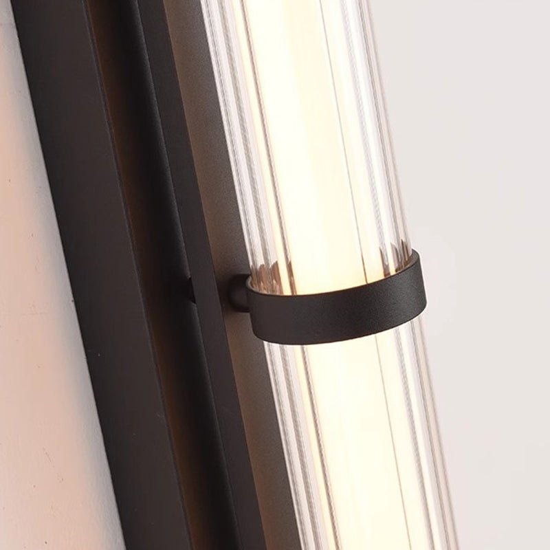 Scandinavian Glass Rectangle Cylinder LED Wall Sconce Lamp