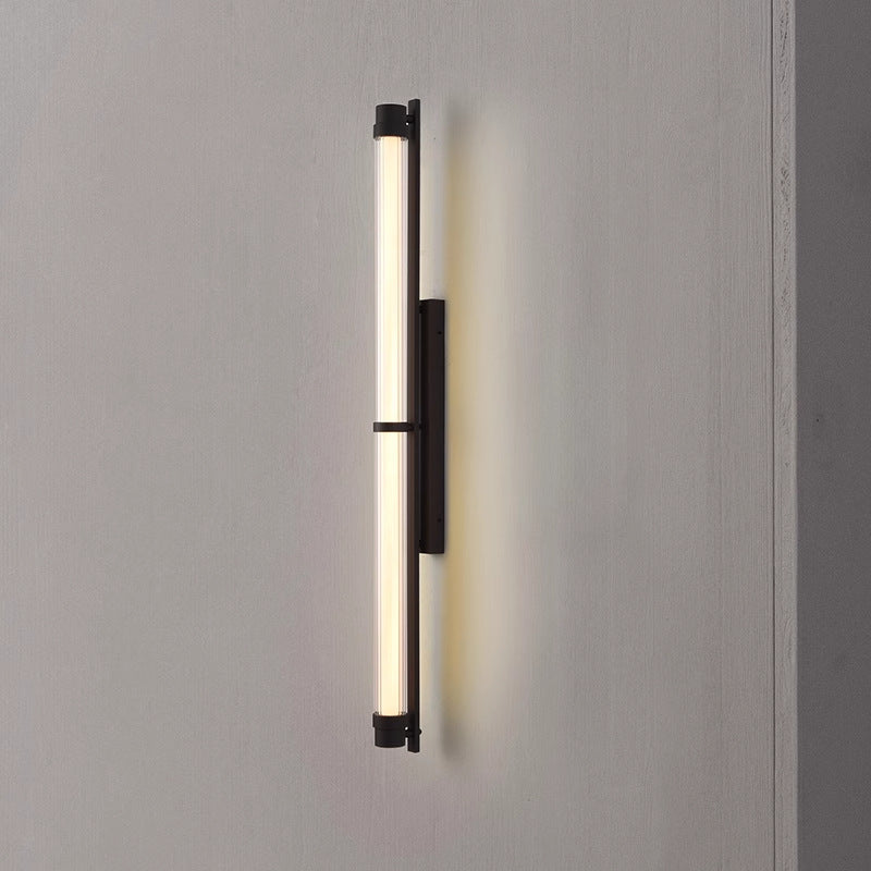 Scandinavian Glass Rectangle Cylinder LED Wall Sconce Lamp