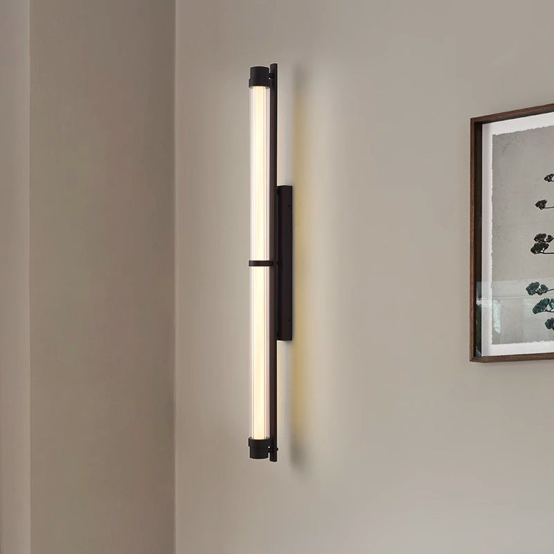 Scandinavian Glass Rectangle Cylinder LED Wall Sconce Lamp