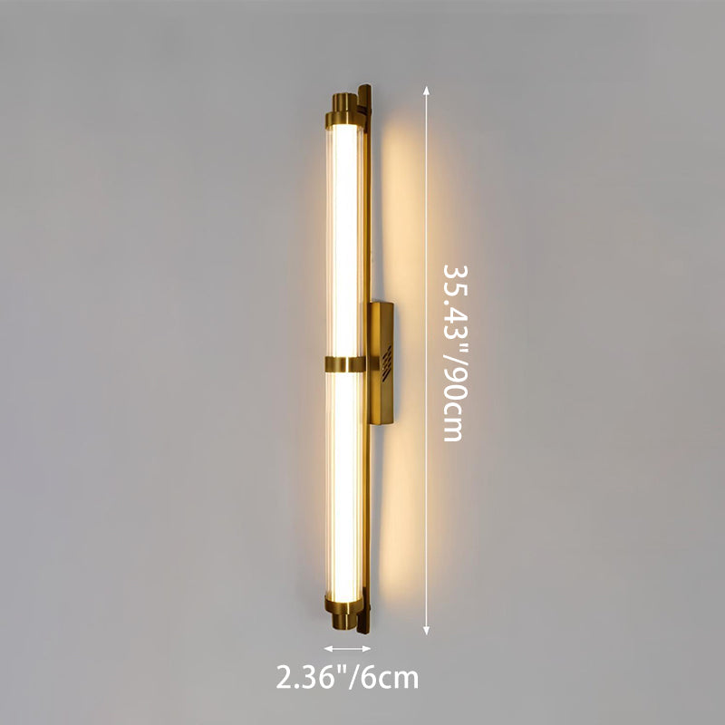 Scandinavian Glass Rectangle Cylinder LED Wall Sconce Lamp