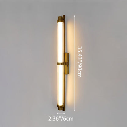 Scandinavian Glass Rectangle Cylinder LED Wall Sconce Lamp