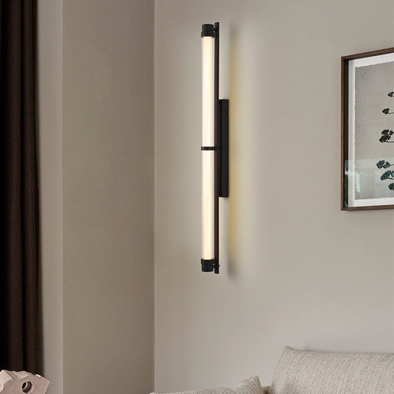 Scandinavian Glass Rectangle Cylinder LED Wall Sconce Lamp