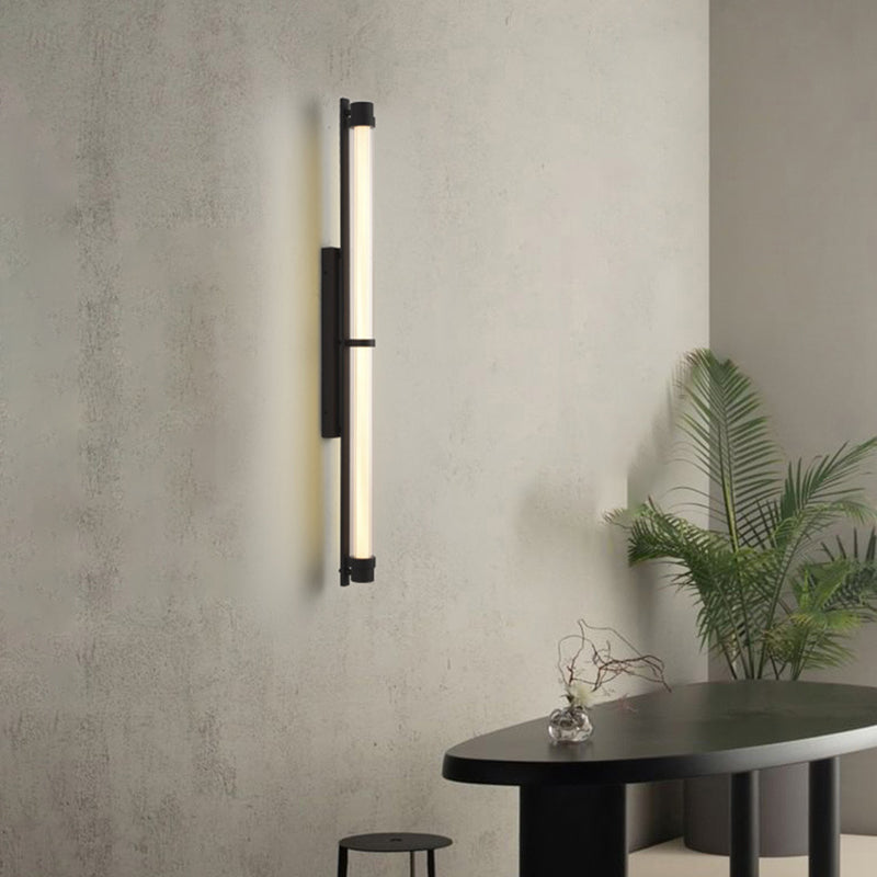 Scandinavian Glass Rectangle Cylinder LED Wall Sconce Lamp