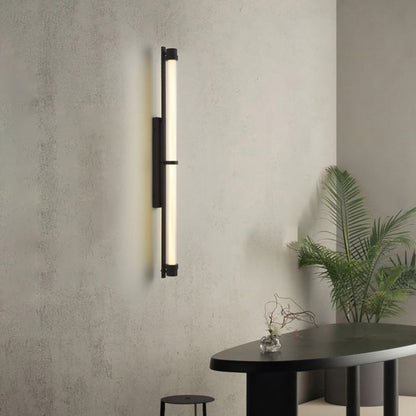 Scandinavian Glass Rectangle Cylinder LED Wall Sconce Lamp