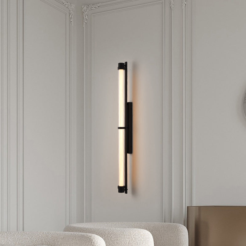 Scandinavian Glass Rectangle Cylinder LED Wall Sconce Lamp