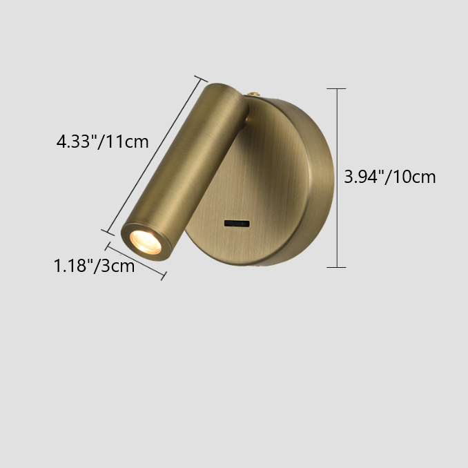 Scandinavian Aluminum Round Cylinder LED Wall Sconce Lamp