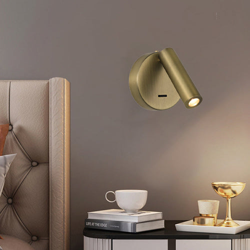 Scandinavian Aluminum Round Cylinder LED Wall Sconce Lamp