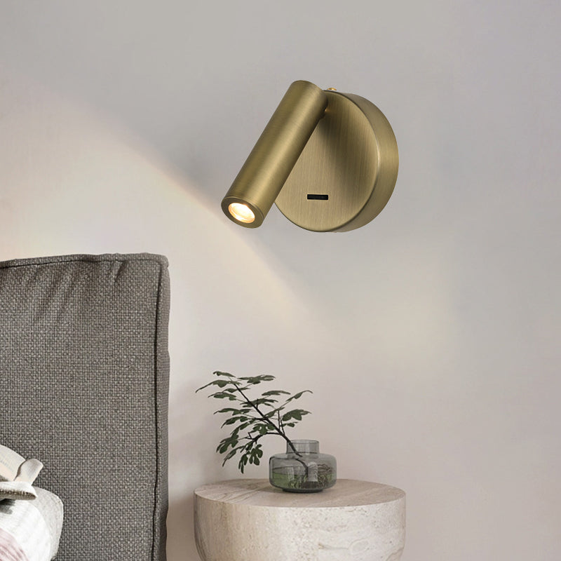 Scandinavian Aluminum Round Cylinder LED Wall Sconce Lamp