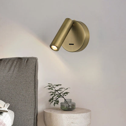 Scandinavian Aluminum Round Cylinder LED Wall Sconce Lamp