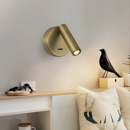 Scandinavian Aluminum Round Cylinder LED Wall Sconce Lamp