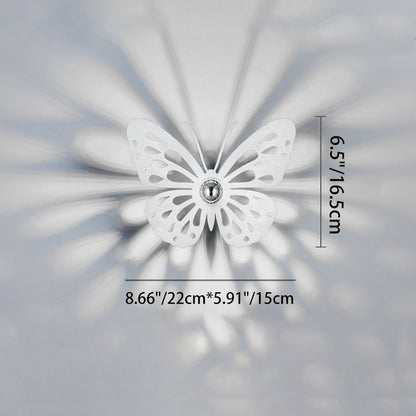 Iron Deer Butterfly Snowflake 1-Light Wall Sconce Lamp
