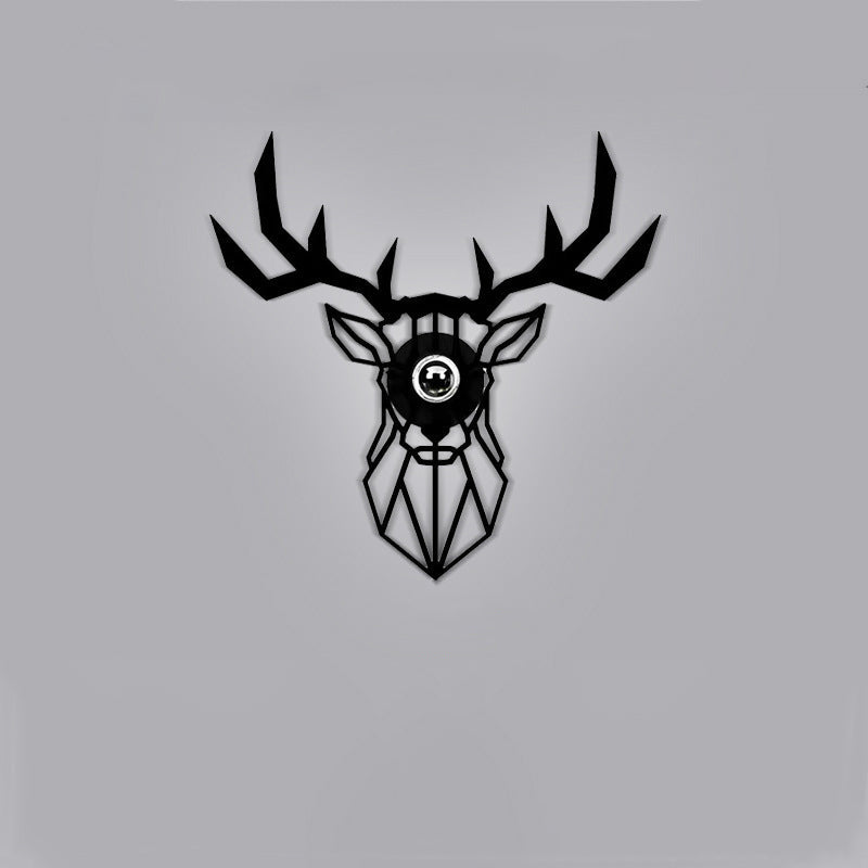 Iron Deer Butterfly Snowflake 1-Light Wall Sconce Lamp