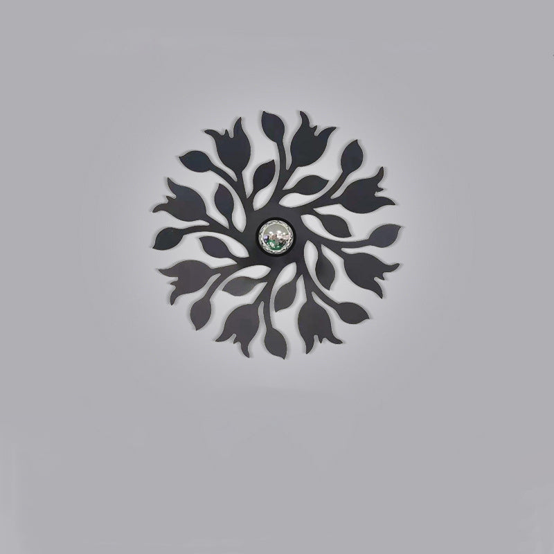 Iron Deer Butterfly Snowflake 1-Light Wall Sconce Lamp