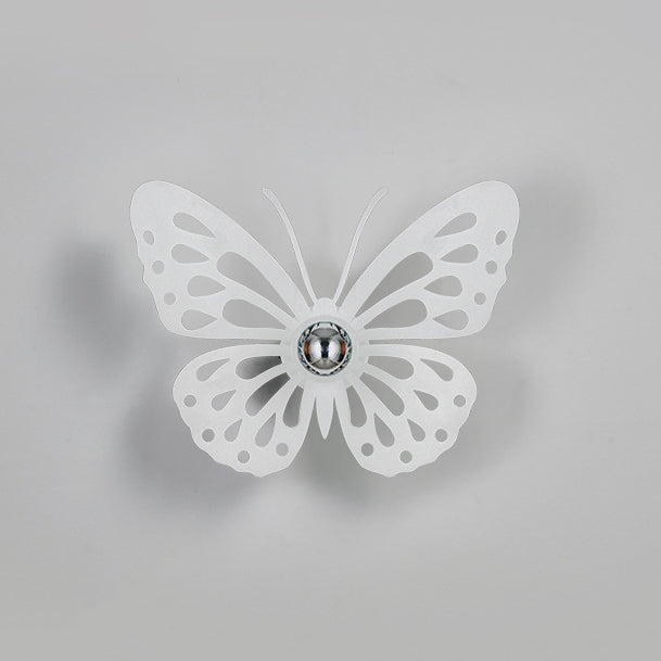 Iron Deer Butterfly Snowflake 1-Light Wall Sconce Lamp