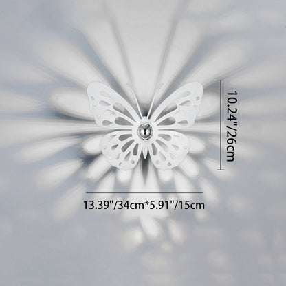 Iron Deer Butterfly Snowflake 1-Light Wall Sconce Lamp