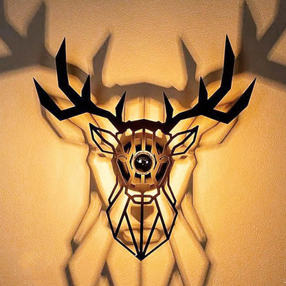 Iron Deer Butterfly Snowflake 1-Light Wall Sconce Lamp