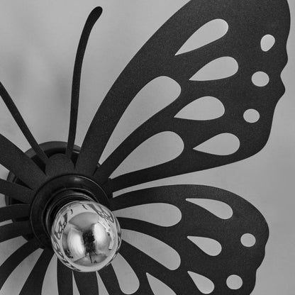 Iron Deer Butterfly Snowflake 1-Light Wall Sconce Lamp