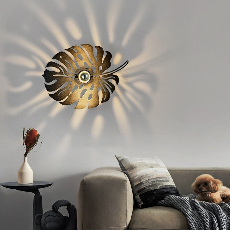 Iron Deer Butterfly Snowflake 1-Light Wall Sconce Lamp