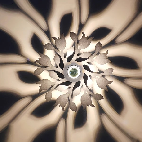 Iron Deer Butterfly Snowflake 1-Light Wall Sconce Lamp
