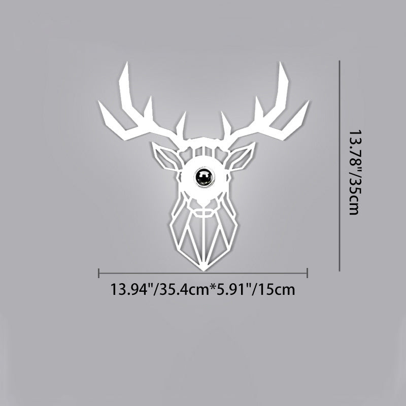 Iron Deer Butterfly Snowflake 1-Light Wall Sconce Lamp