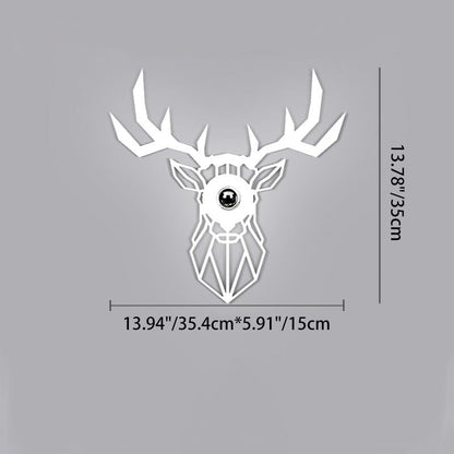Iron Deer Butterfly Snowflake 1-Light Wall Sconce Lamp
