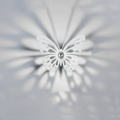 Iron Deer Butterfly Snowflake 1-Light Wall Sconce Lamp