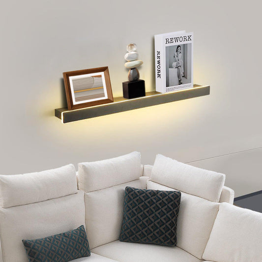 Minimalist Iron Acrylic Linear Shelf LED Wall Sconce Lamp