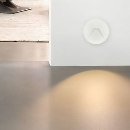 Minimalist Aluminum Round Recessed LED Wall Sconce Lamp