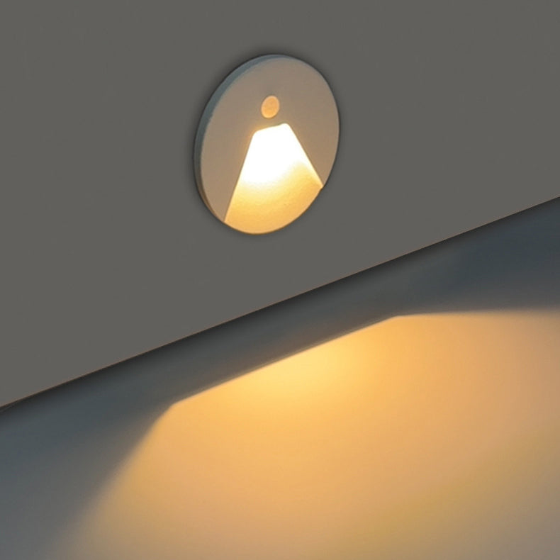 Minimalist Aluminum Round Recessed LED Wall Sconce Lamp