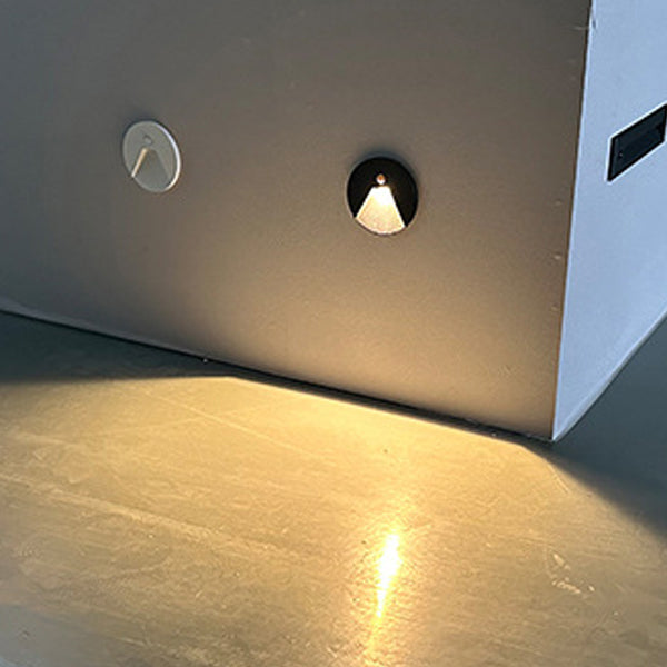 Minimalist Aluminum Round Recessed LED Wall Sconce Lamp