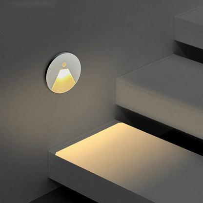 Minimalist Aluminum Round Recessed LED Wall Sconce Lamp