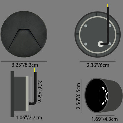 Minimalist Aluminum Round Recessed LED Wall Sconce Lamp