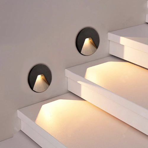 Minimalist Aluminum Round Recessed LED Wall Sconce Lamp