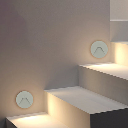 Minimalist Aluminum Round Recessed LED Wall Sconce Lamp