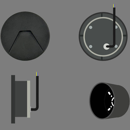 Minimalist Aluminum Round Recessed LED Wall Sconce Lamp