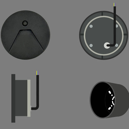 Minimalist Aluminum Round Recessed LED Wall Sconce Lamp