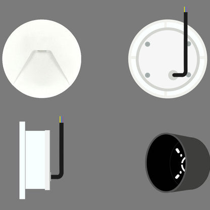 Minimalist Aluminum Round Recessed LED Wall Sconce Lamp