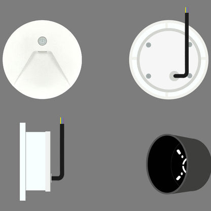 Minimalist Aluminum Round Recessed LED Wall Sconce Lamp