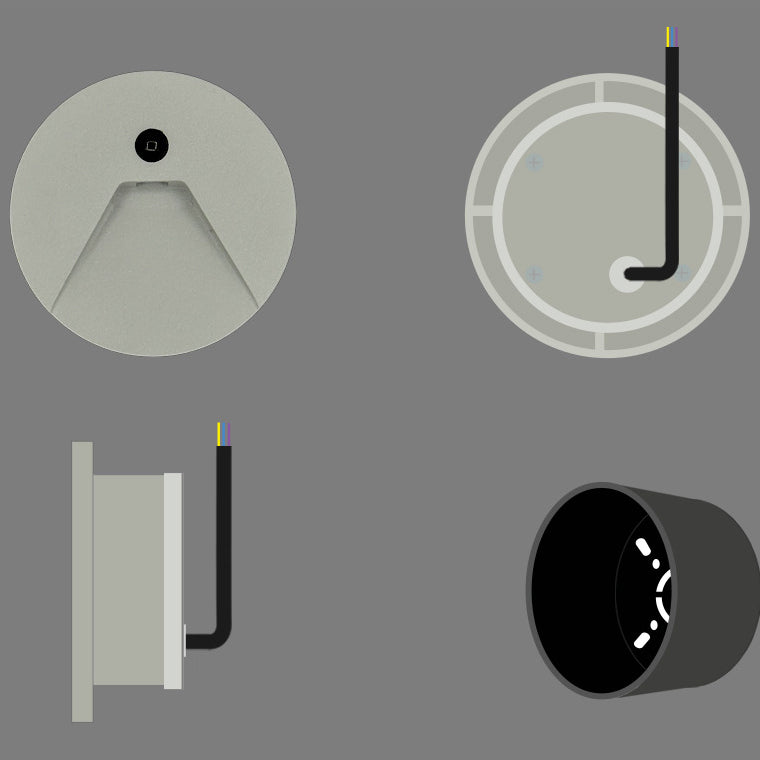 Minimalist Aluminum Round Recessed LED Wall Sconce Lamp