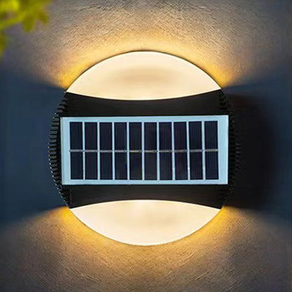 Minimalist Solar Waterproof ABS Round LED Wall Sconce Lamp