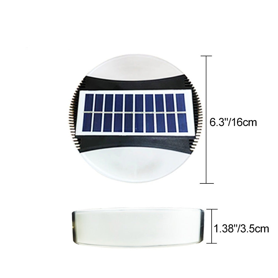 Minimalist Solar Waterproof ABS Round LED Wall Sconce Lamp