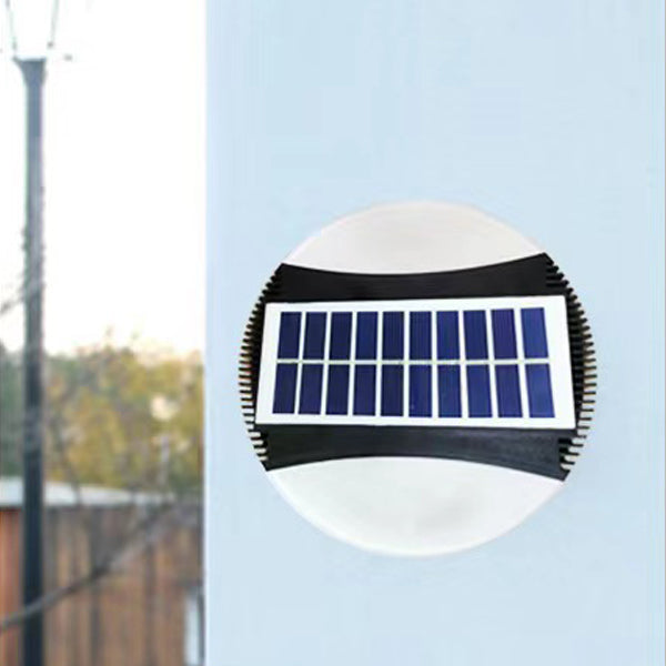 Minimalist Solar Waterproof ABS Round LED Wall Sconce Lamp