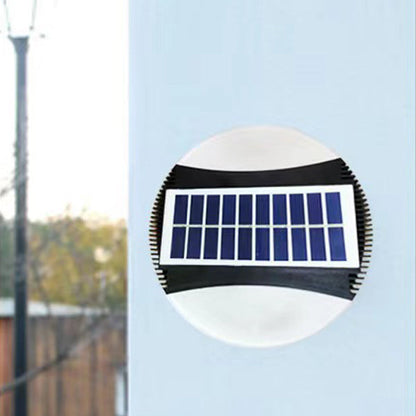 Minimalist Solar Waterproof ABS Round LED Wall Sconce Lamp