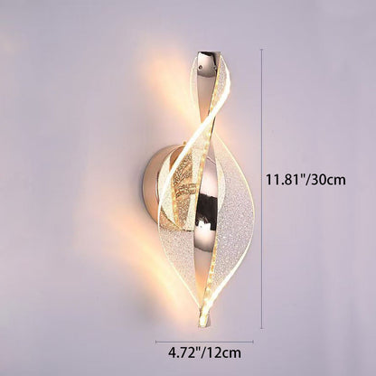 Luxury Aluminum Iron Acrylic Twisted LED Wall Sconce Lamp
