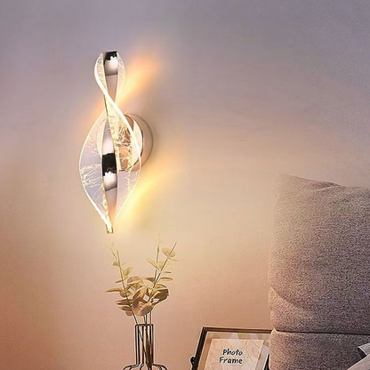 Luxury Aluminum Iron Acrylic Twisted LED Wall Sconce Lamp